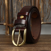 Wide Copper Buckle Trendy Fashion Retro Belt For Men